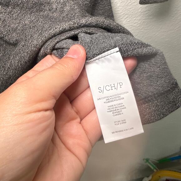 Cabi Put On Dress 3650 Gray Ruched Waist Sweatshirt Mini Casual Dress Small - Picture 6 of 6